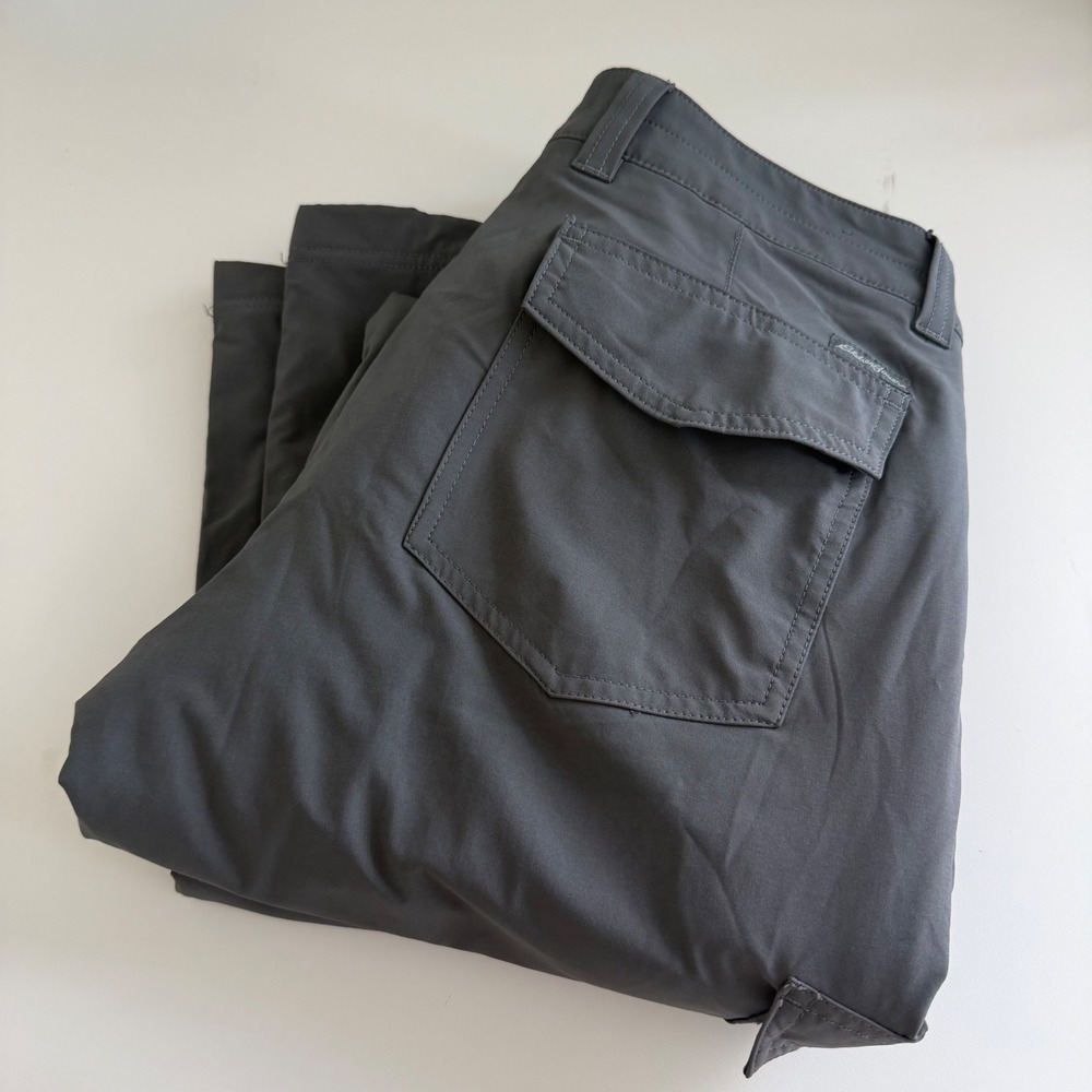 Eddie Bauer Women 8 Gray Fleece Lined Guide Pro Cargo Pants Hiking Outdoor